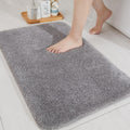 Bath Rugs for Bathroom Extra Thick Anti-Slip Plush Shaggy Mat - Grey
