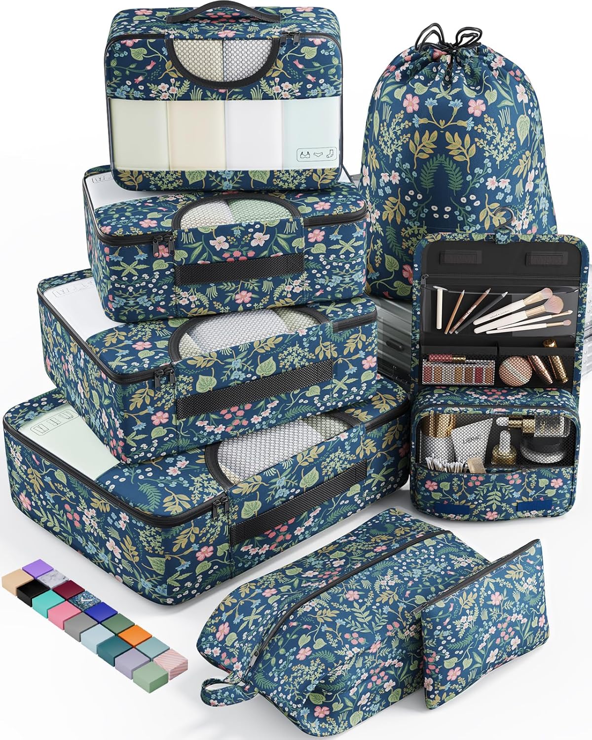 Veken 8 Set Packing Cubes for Travel Essentials and Organizing