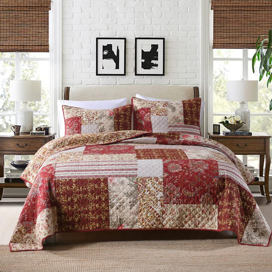 Yvooxny King Quilt Set Reversible Lightweight Coverlet for All Seasons