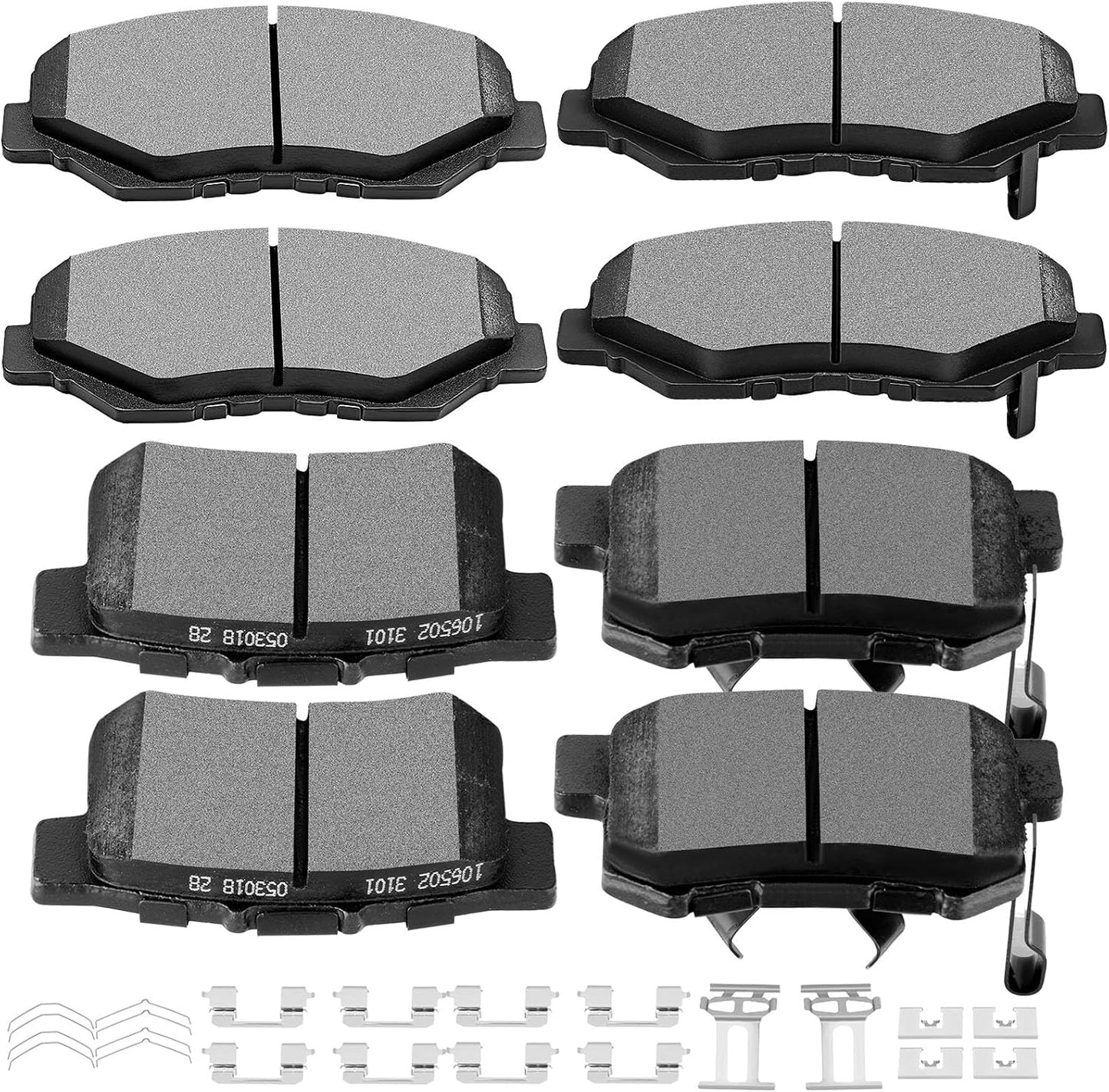 SCITOO Front Ceramic Rear Semi-Metal Disc Brake Pad Set Review