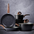 Pots and Pans Set Non Stick Ceramic Cookware Set with Granite Pattern