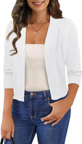 Women's Cropped 3/4 Sleeve Cardigan Shrug - Lightweight Layer