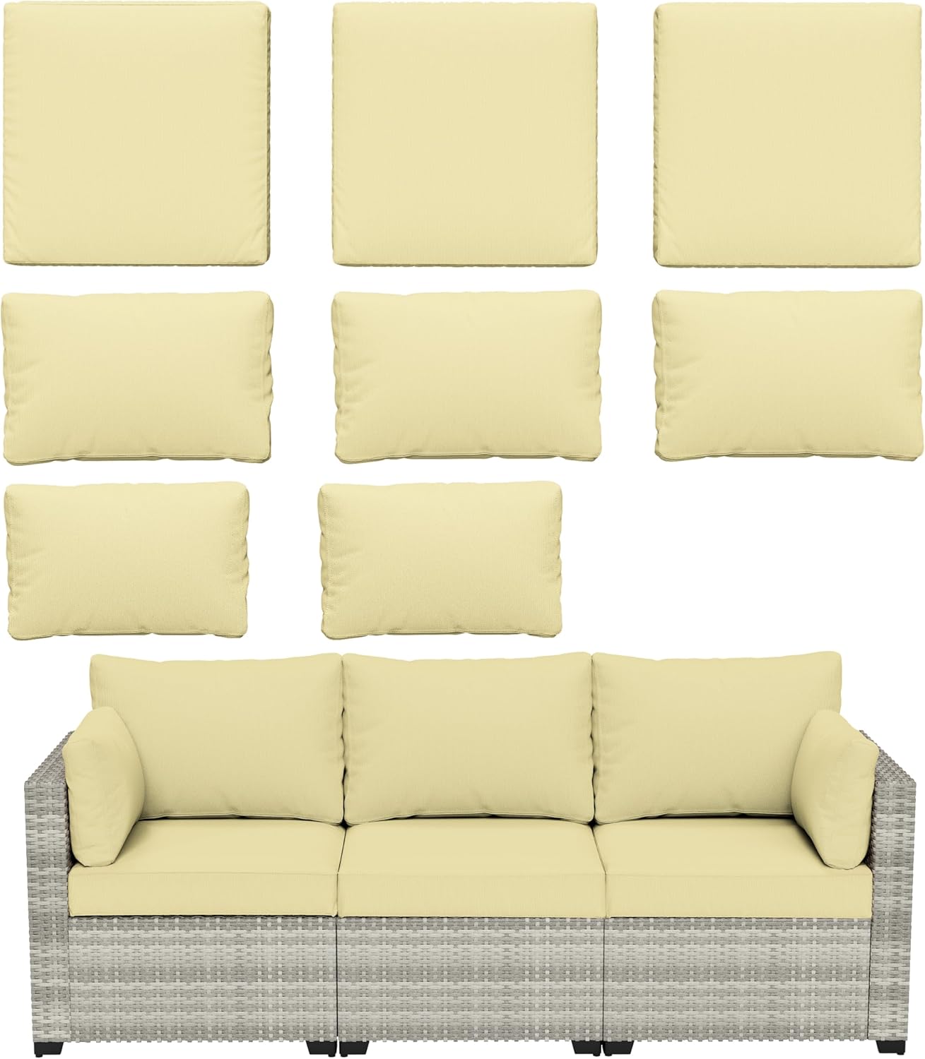 8 pcs Outdoor Cushion Slipcovers for Patio Cushions Replacement