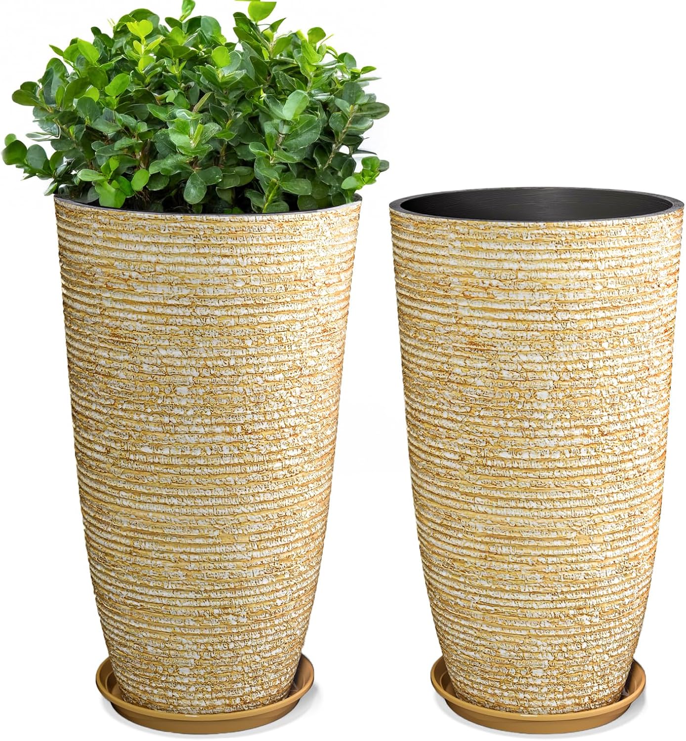 QCQHDU 9 Gallon Tall Planters for Indoor and Outdoor Use