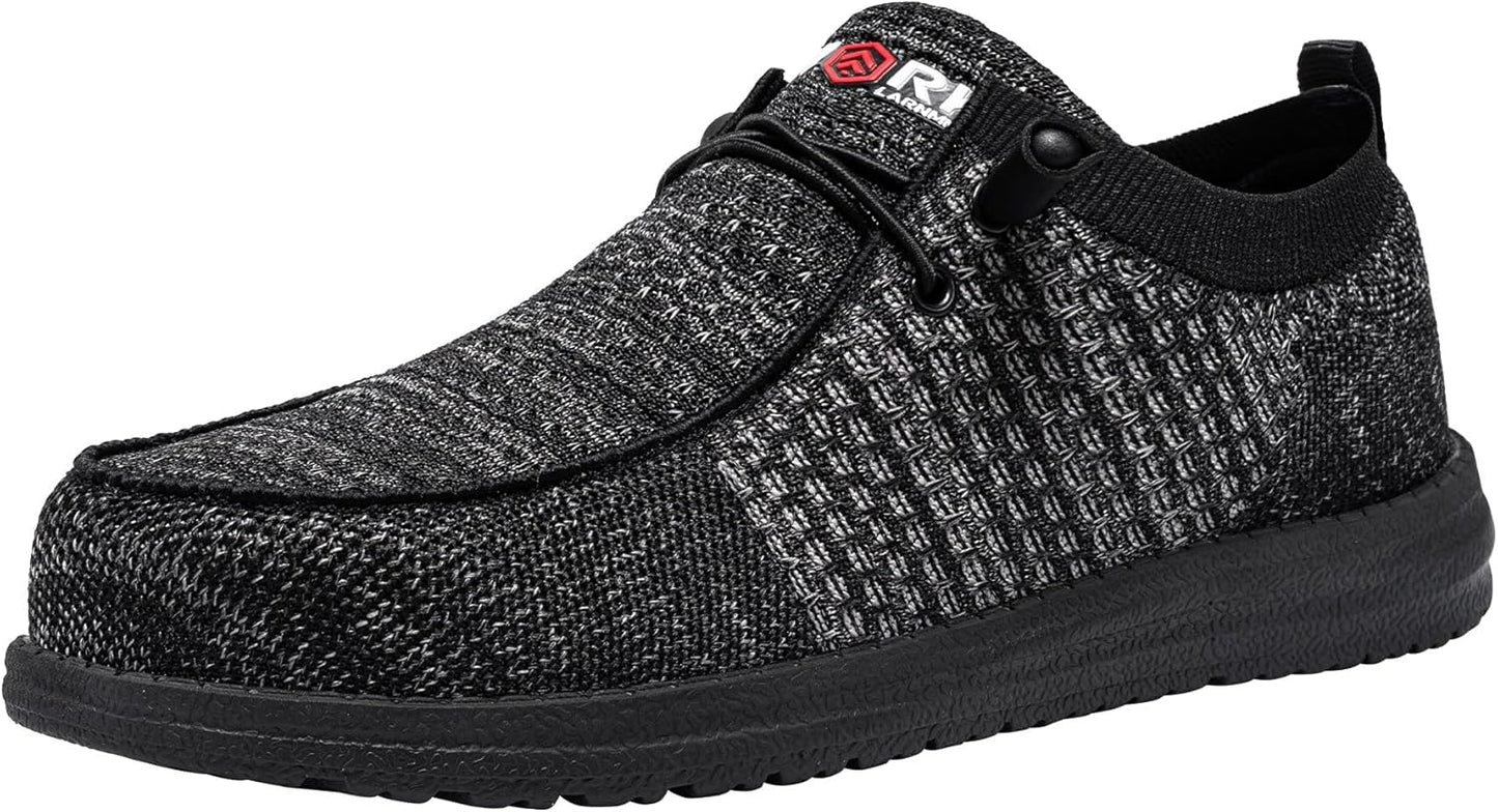 LARNMERN Slip On Steel Toe Shoes for Comfort and Safety