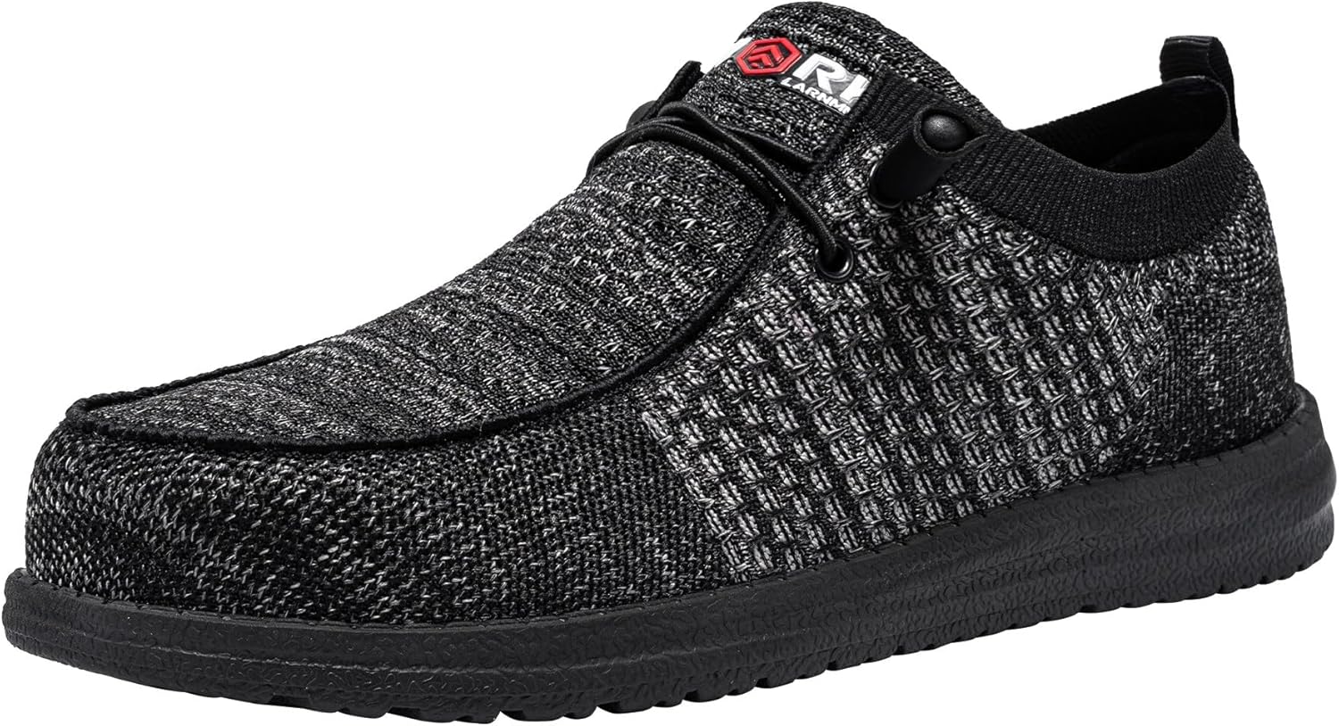 LARNMERN Slip On Steel Toe Shoes for Men - Lightweight Comfort
