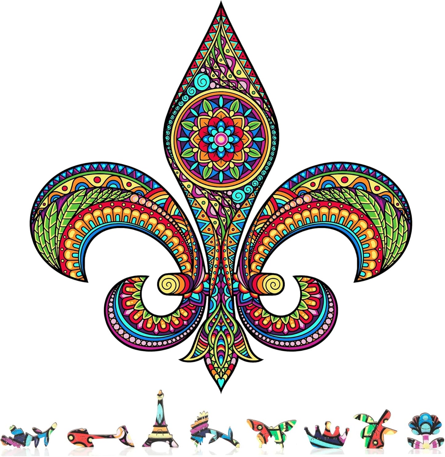 Fleur De Lis 550 Piece Wooden Jigsaw Puzzle for Adults Gift