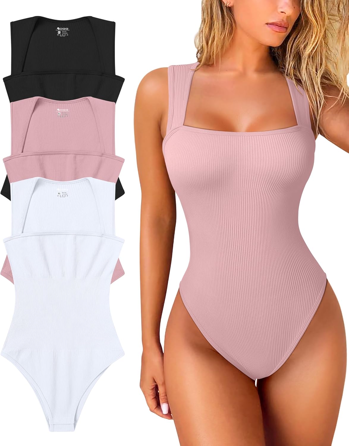 OQQ Women's 3 Piece Bodysuits for Stylish Comfort and Fit