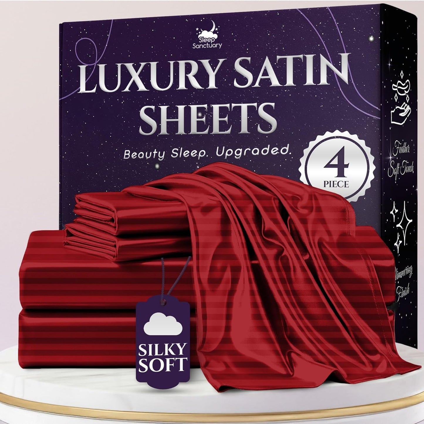 Satin Sheets Queen Size Set for Luxurious Comfort and Style