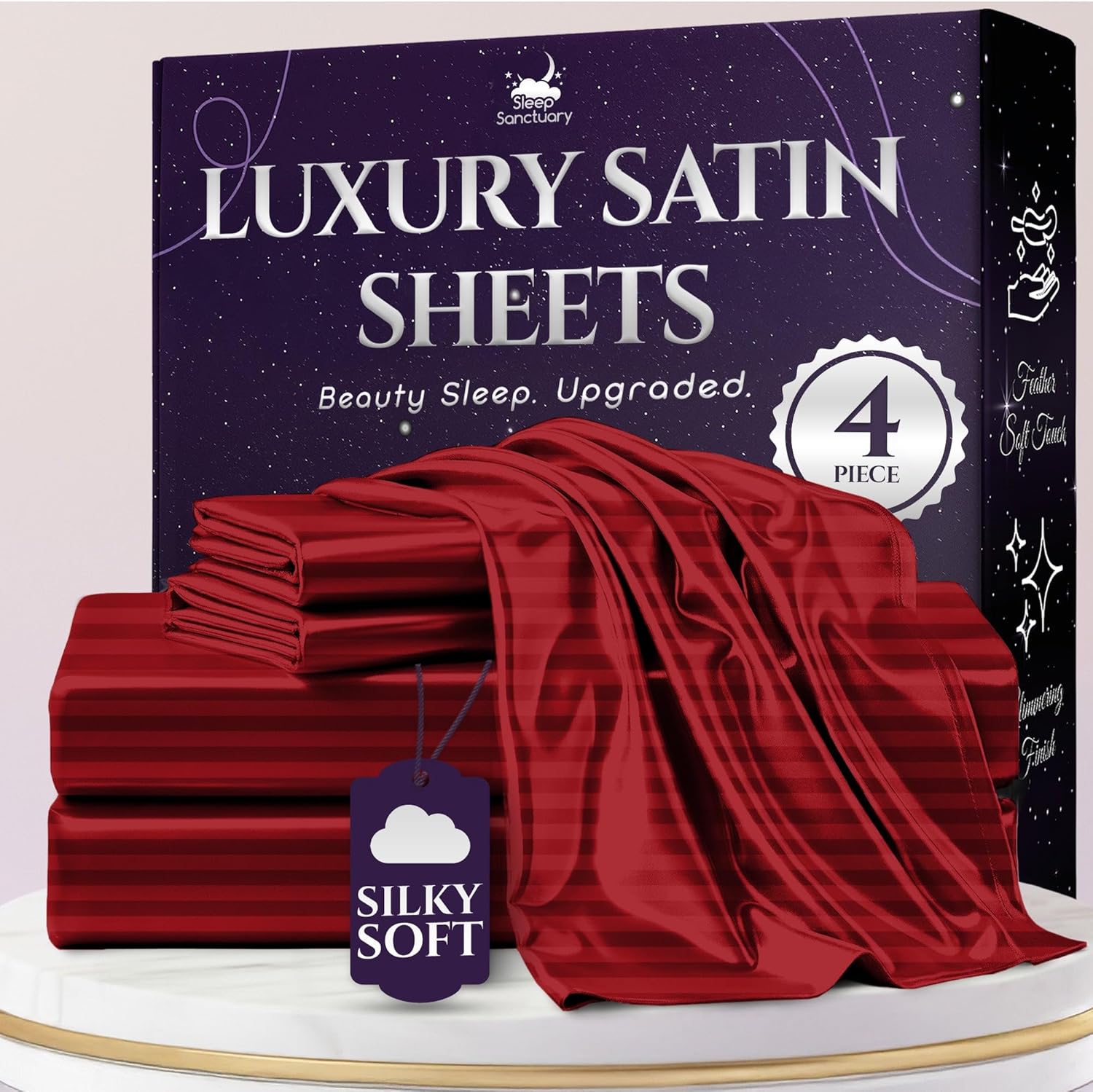 Satin Sheets Queen Size Set for Luxurious Comfort and Style