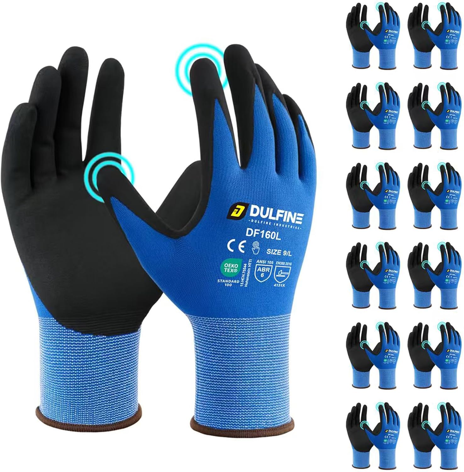 Safety Work Gloves MicroFoam Nitrile Coated for All Tasks