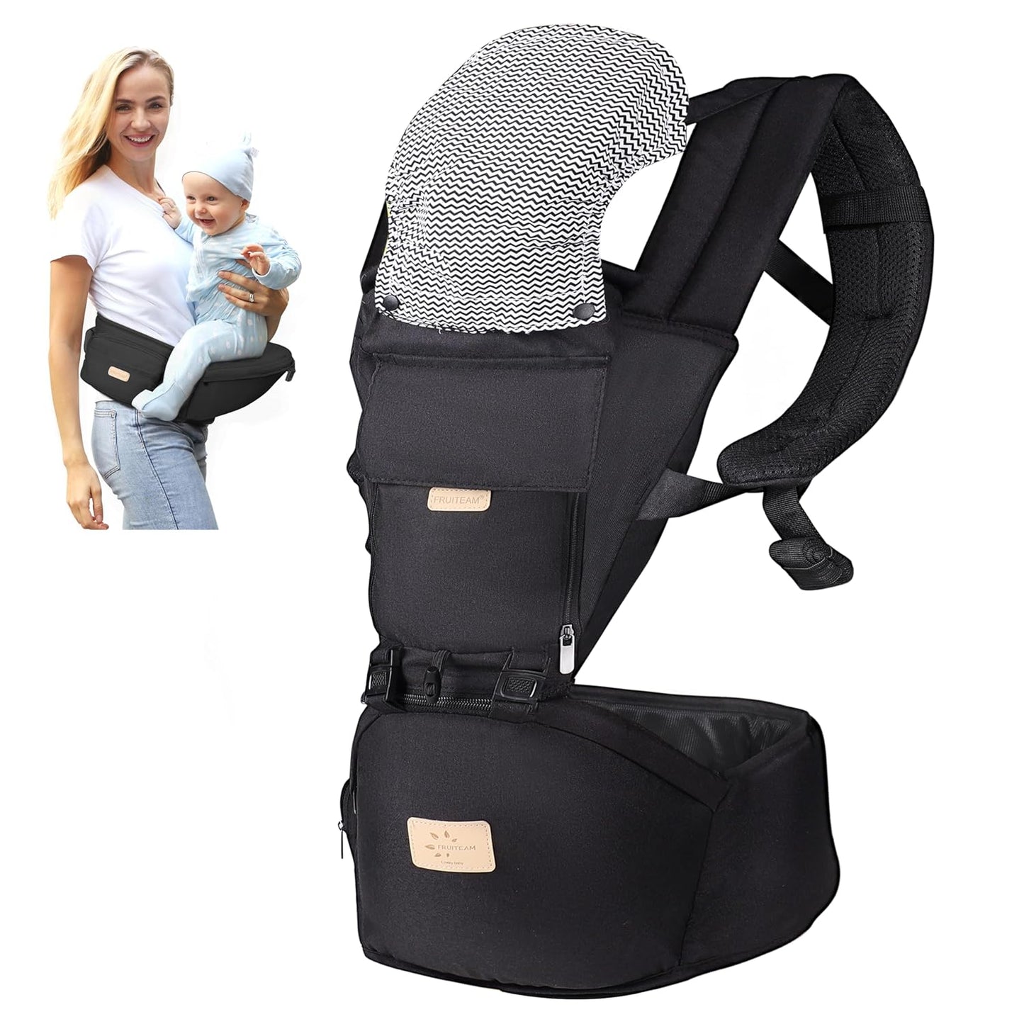 FRUITEAM 6-in-1 Baby Carrier - One Size Fits All