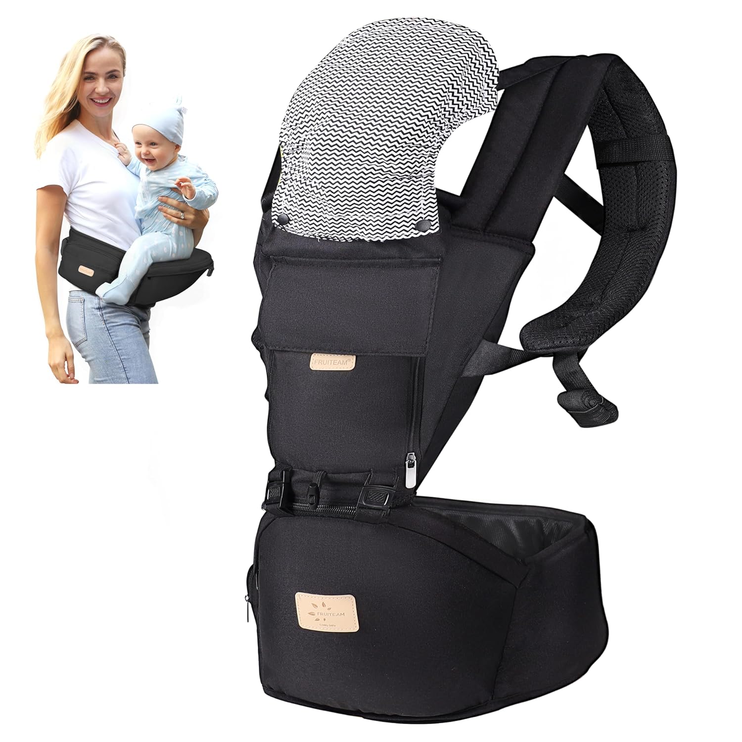 FRUITEAM 6-in-1 Baby Carrier - One Size Fits All