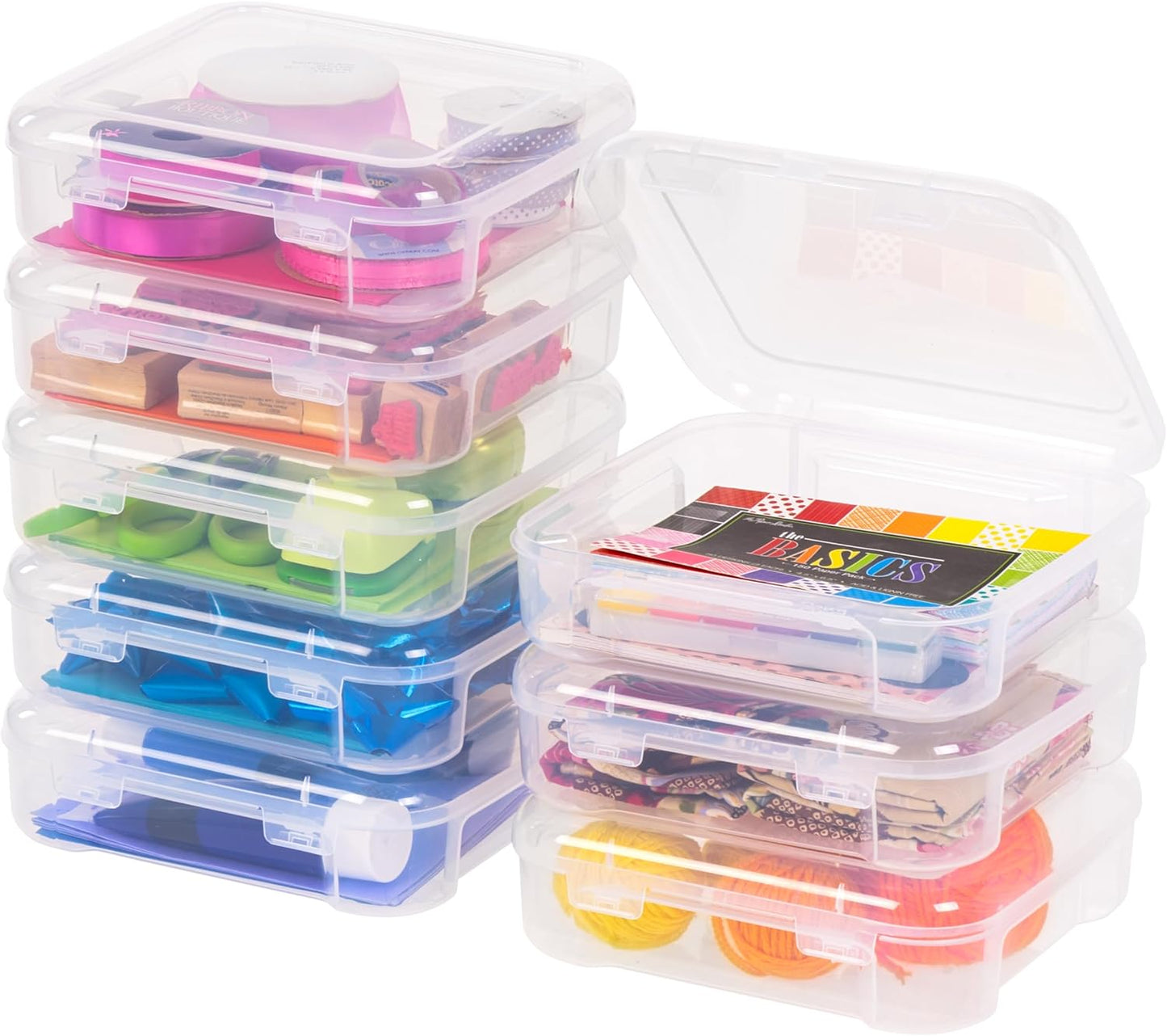 IRIS USA 8-Pack Portable Plastic Scrapbook Paper Storage Cases