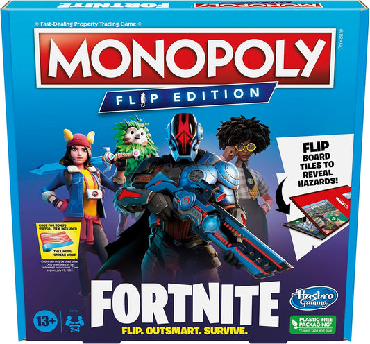 Monopoly Flip Fortnite Game - Ages 13+, Teens & Adults!