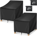 Patio Chair Covers Waterproof 2 Pack - Heavy Duty, Windproof