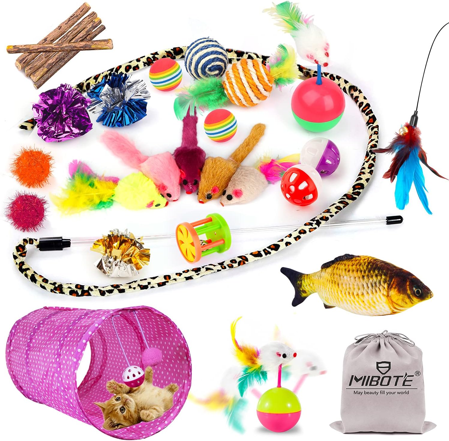 Interactive Cat Toy Set: 28Pcs for Endless Fun