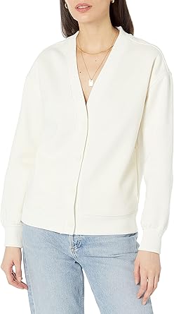 Relaxed-Fit Sweatshirt Cardigan for Women in Plus Sizes