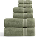 Lily Pad Green Viscose from Bamboo Bath Towel Set 6-Piece - Soft