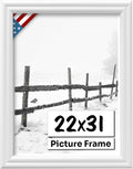 White 22x31 Picture Frame.75 in Wide - Handmade Solid Wood Frame
