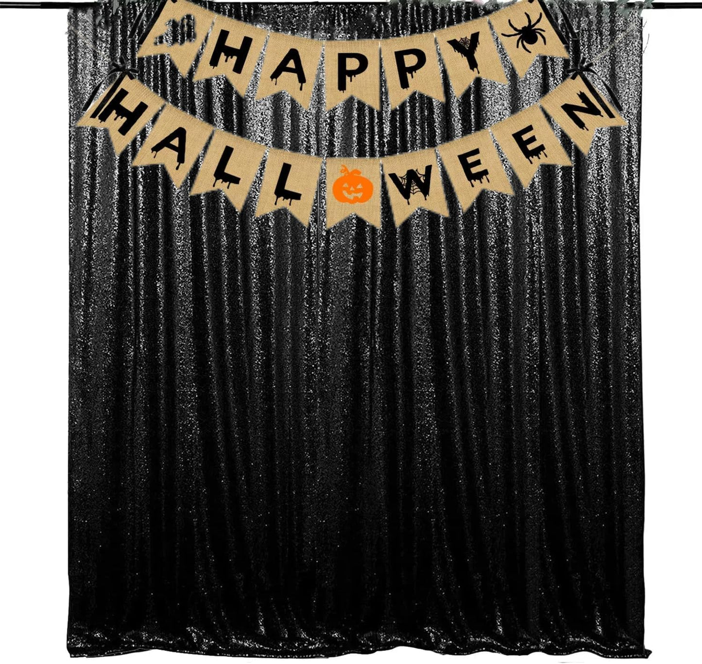 JYFLZQ Black Sequin Backdrop Curtains for Stunning Events