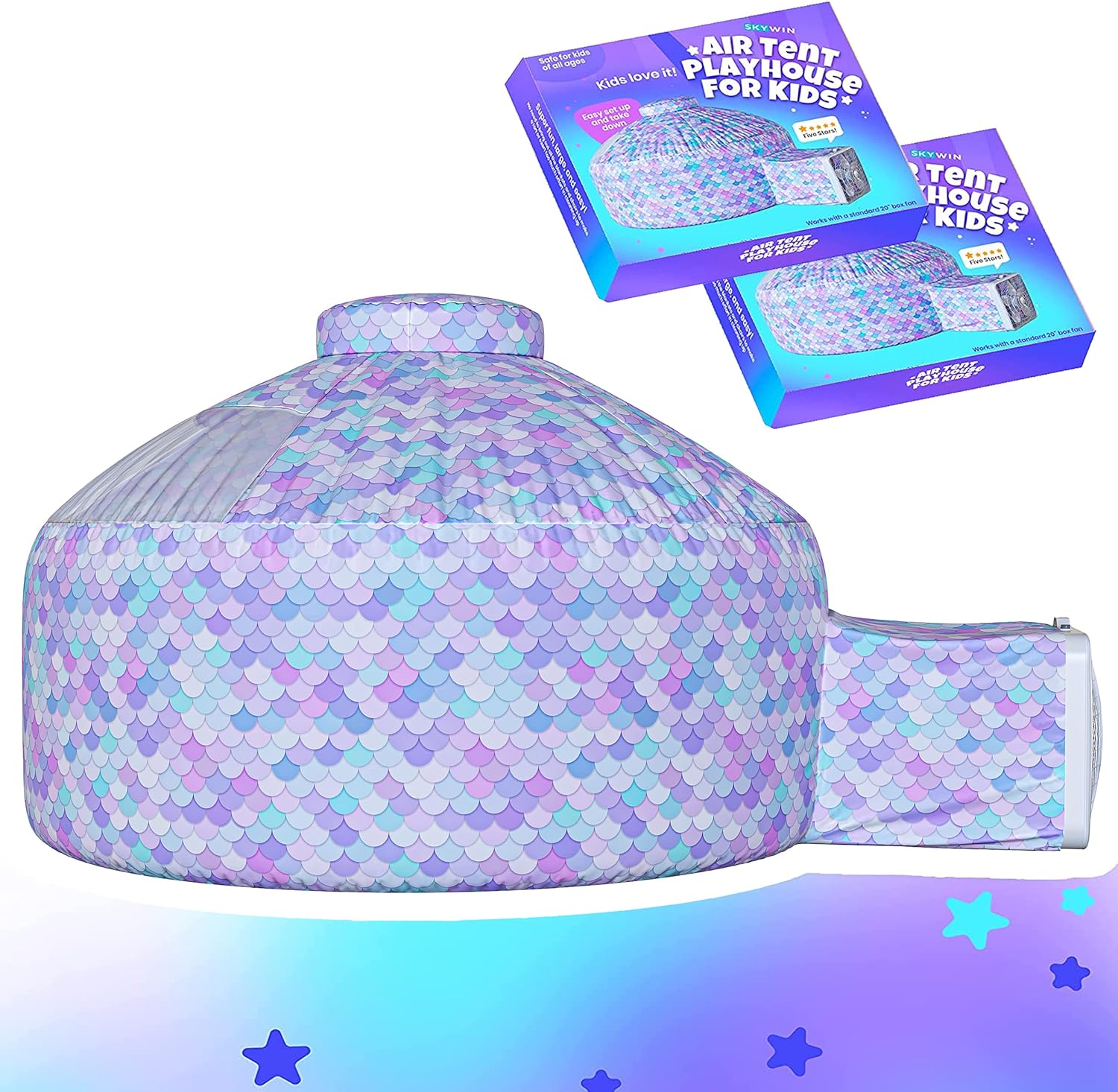 Quick Set Mermaid Inflatable Tent x2 - Instant Setup!