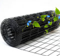 Black Metal Garden Fence 48in x 100ft - Durable Vinyl Coated Wire