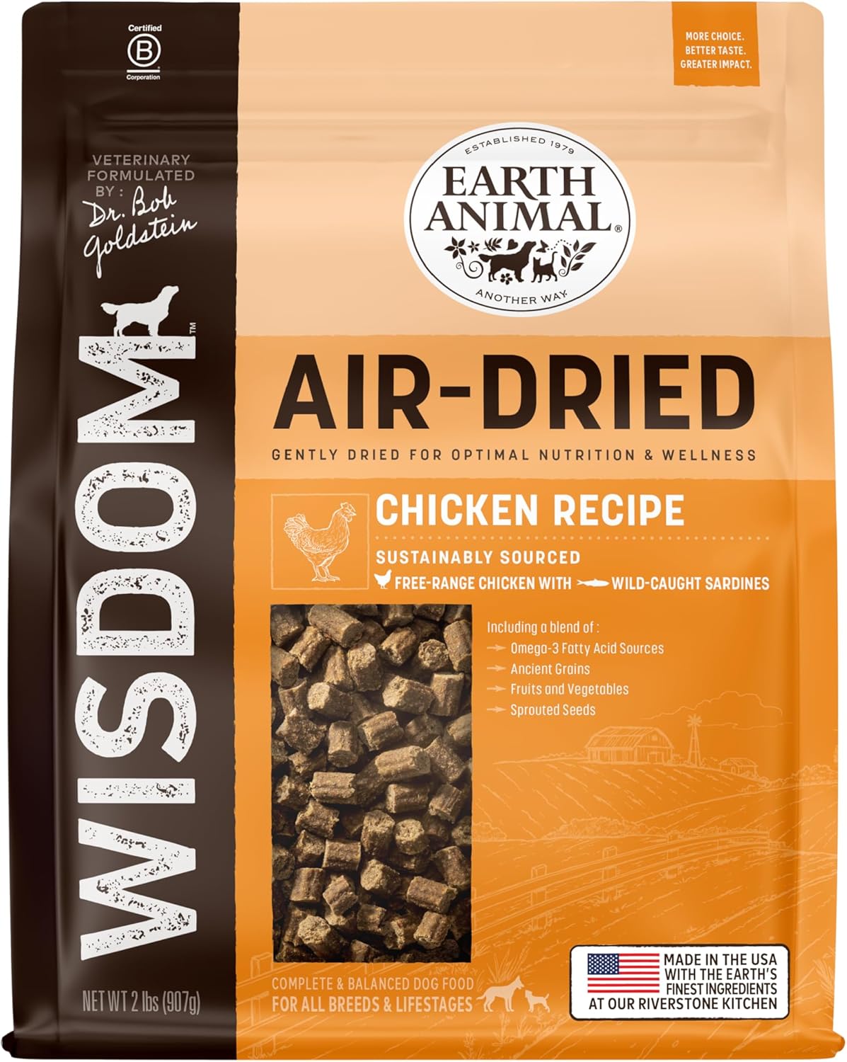 Earth Animal Wisdom Air Dried Dog Food for All Breeds & Ages