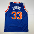 Facsimile Autographed Patrick Ewing New York Blue Reprint Jersey Men's
