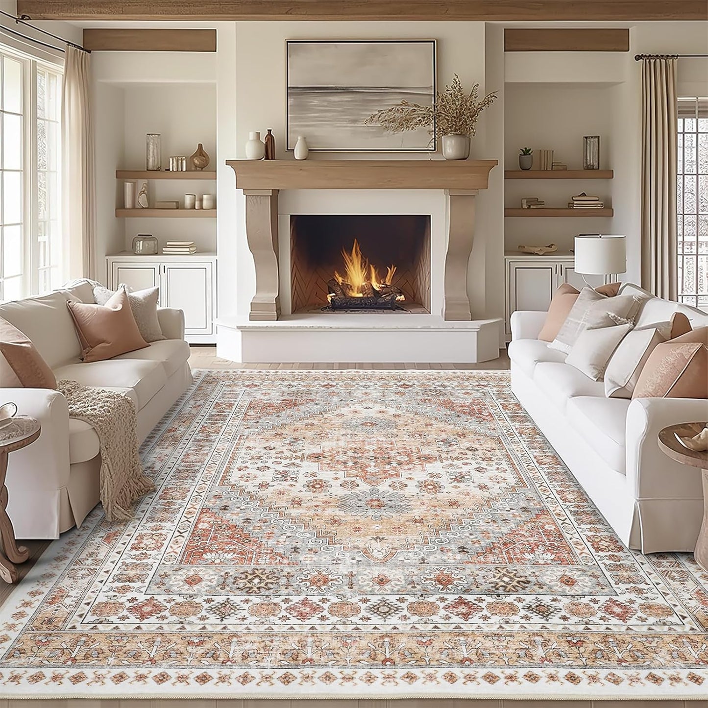 Zesthome 9x12 Area Rugs - Stain Resistant and Ultra-Thin Design