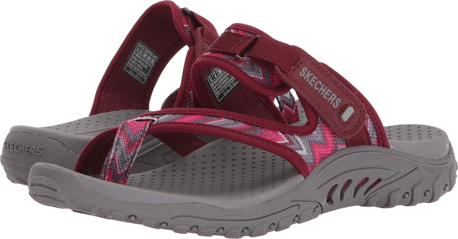 Skechers Women's Reggae-Zig Swag Flip-Flop Sandals for Comfort