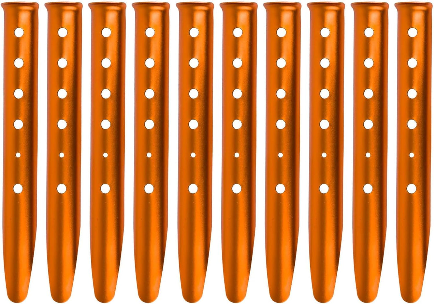 Snow & Sand Camping: 10pcs Lightweight Orange Tent Stakes