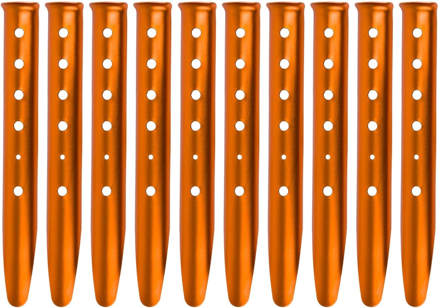 Snow & Sand Camping: 10pcs Lightweight Orange Tent Stakes