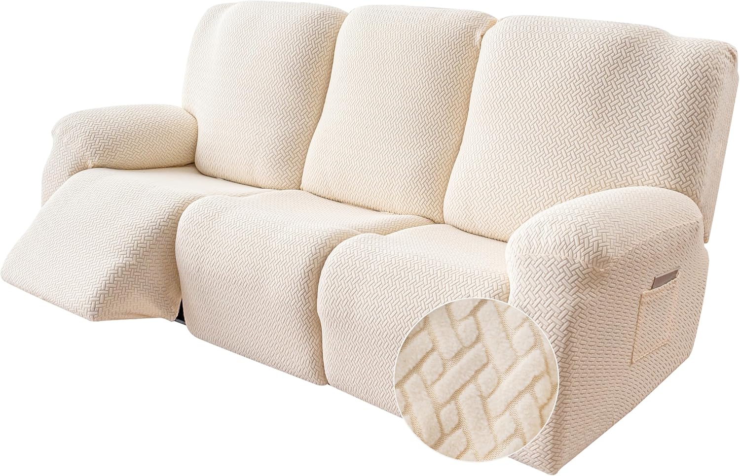Genina Recliner Sofa Cover for 3 Seat Couch Protection