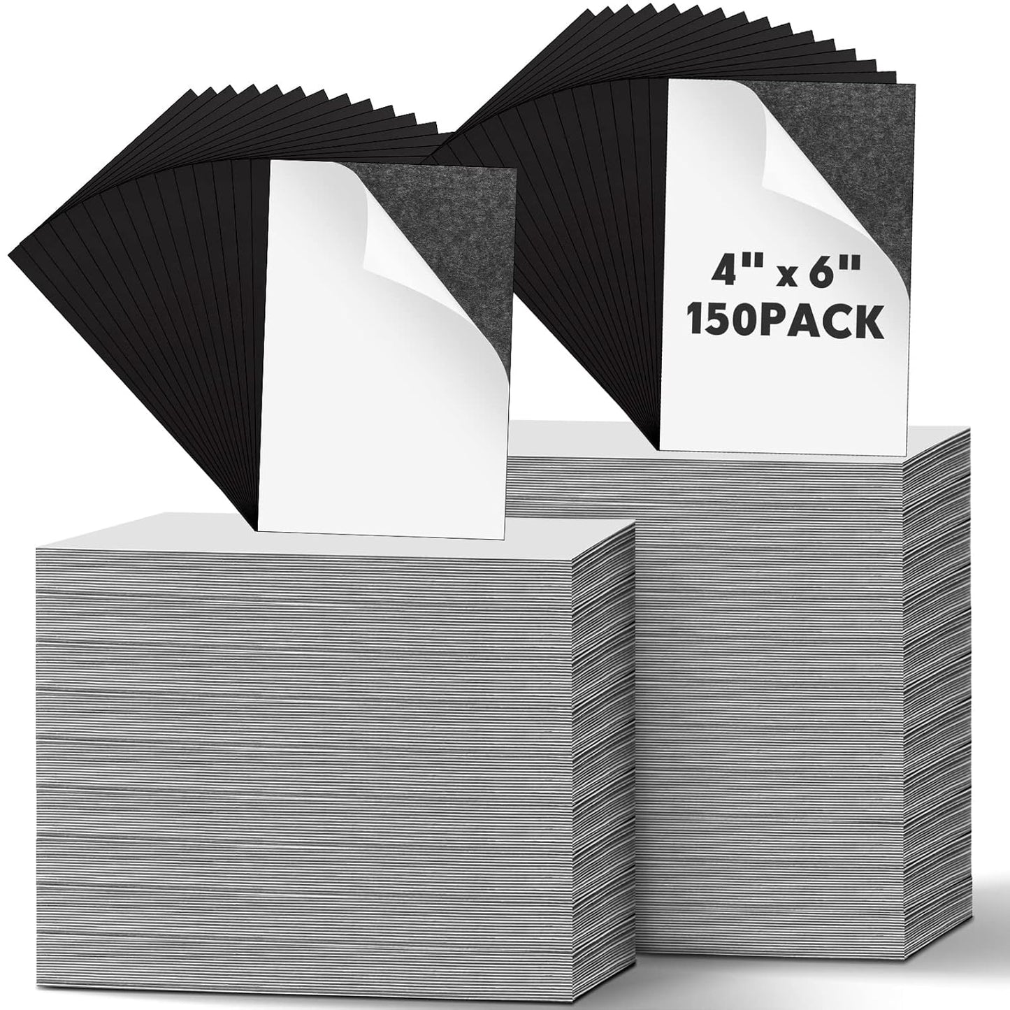 Adhesive Magnetic Sheets for Crafts and Photos - 150 Pcs