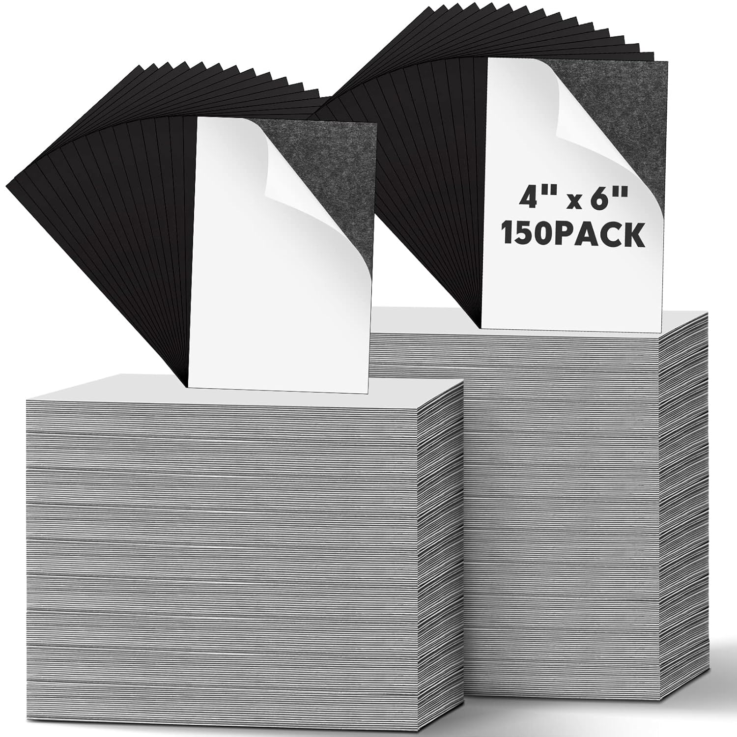 Adhesive Magnetic Sheets for Crafts and Photos - 150 Pcs