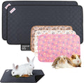 Bunny Cage Mats 5 Pc Set - Washable Fleece Cage Liners for Midwest
