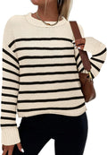 Crew Neck Cropped Sweater - Cozy Cotton Blend Cropped Pullover