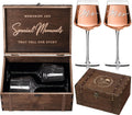 Mr Mrs Wine Glasses Gifts for Wedding Engagement - Vintage Keepsake