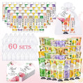 KONEUK 60 Pack Hand Cream and Lip Balm Gift Sets for All