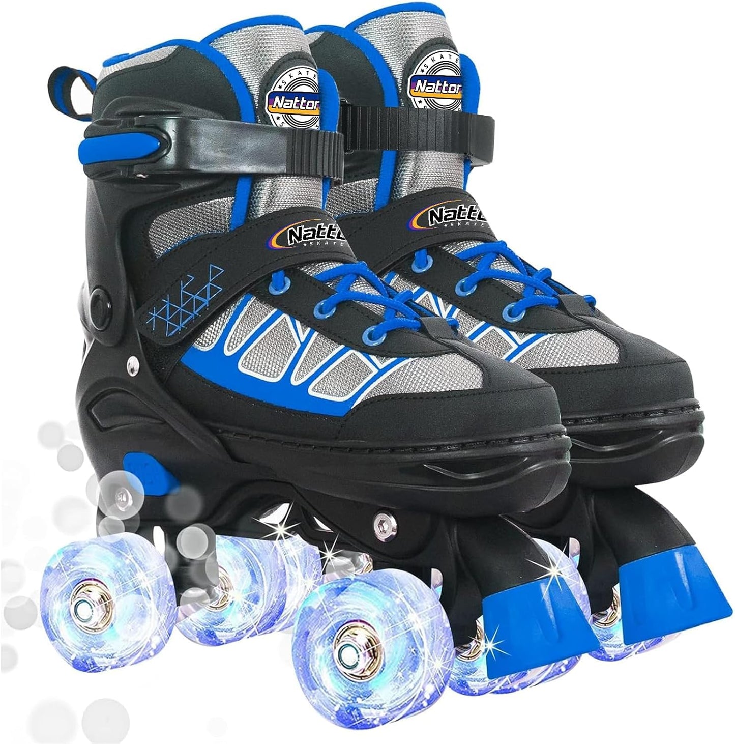 Nattork Adjustable Roller Skates for Kids with Light Up Wheels