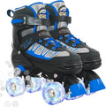 Nattork Roller Skates for Kids - Adjustable 4-Size Light Up Wheels can