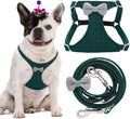 No Pull Dog Harness for Medium Dogs Knitted Green M - Lightweight Fit
