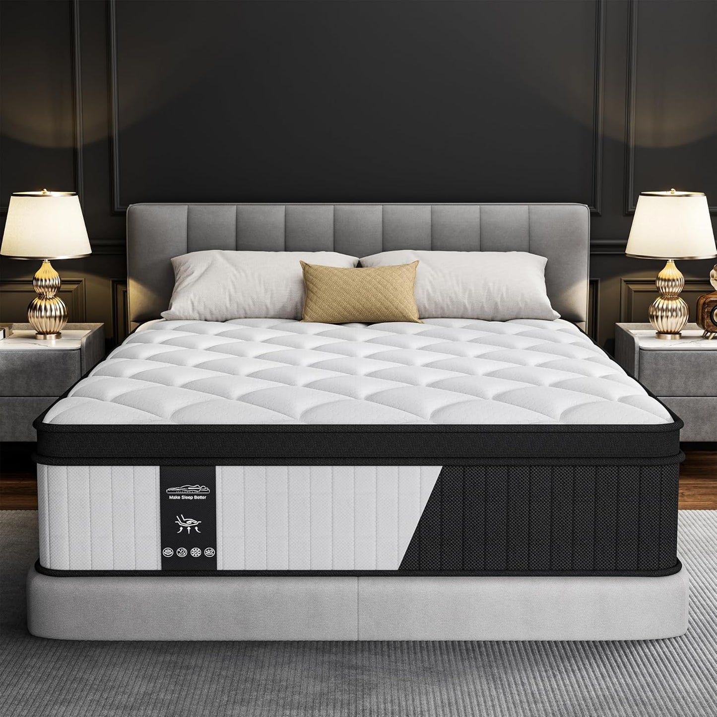 12 Inch Queen Mattress with Cooling Gel Memory Foam for Comfort
