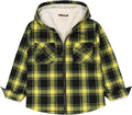 Boys Sherpa Lined Flannel Shirt Jacket - Cozy Hooded Layer