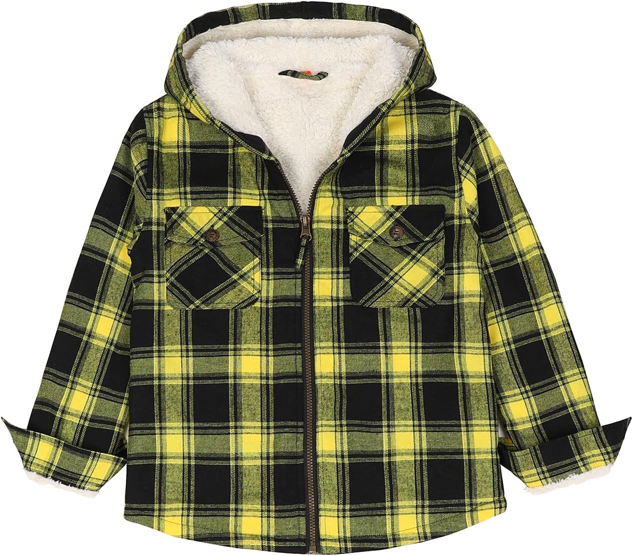 Boys Sherpa Lined Flannel Shirt Jacket for Cozy Outdoor Fun