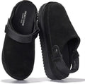 Genuine Suede Clogs for Women - Memory Foam Non-Slip Platform