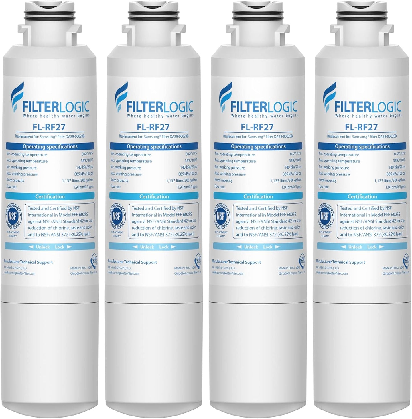 Filterlogic DA29-00020B Replacement Water Filter for Samsung