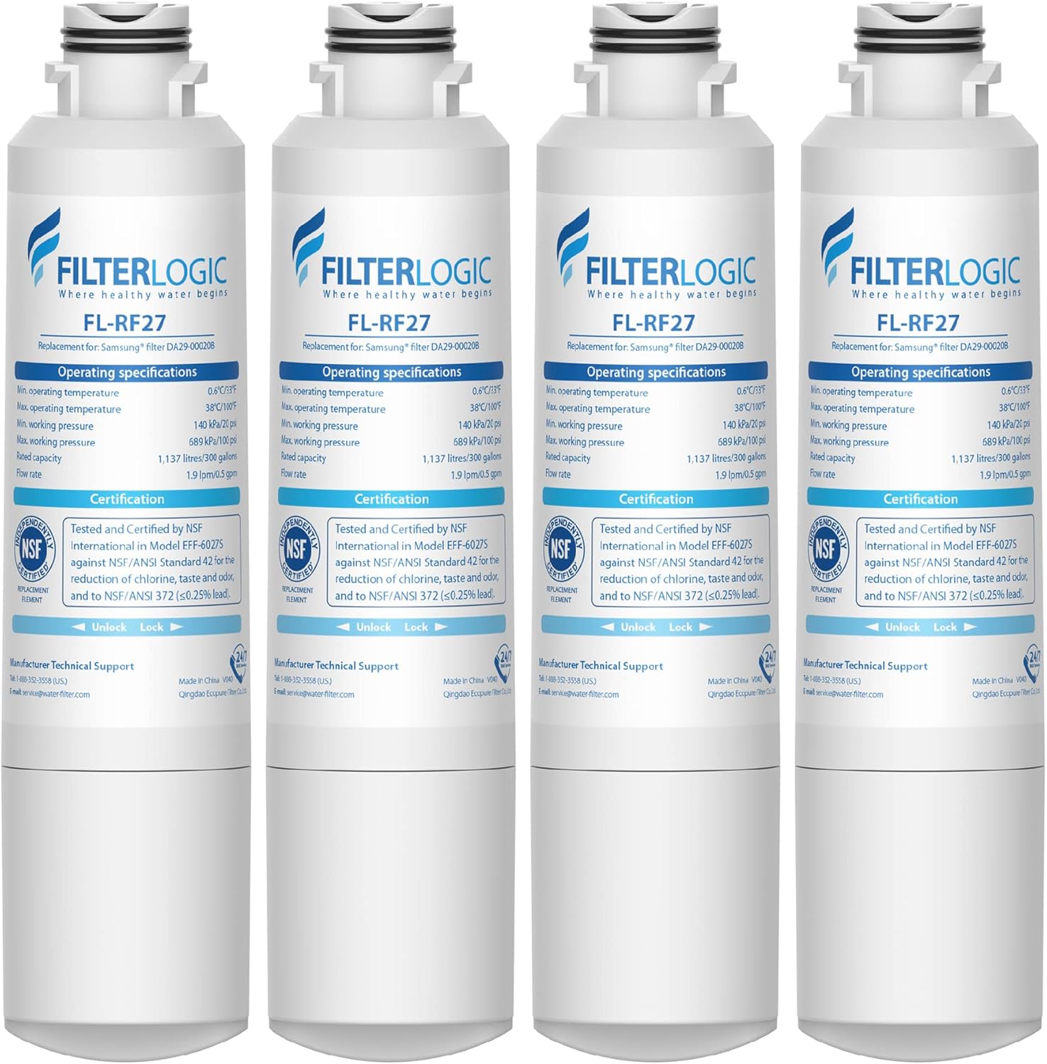 Filterlogic DA29-00020B Replacement Water Filter for Samsung