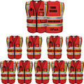 Reflective Vest Class 2 Safety Vest with Pockets and Zipper - High Now